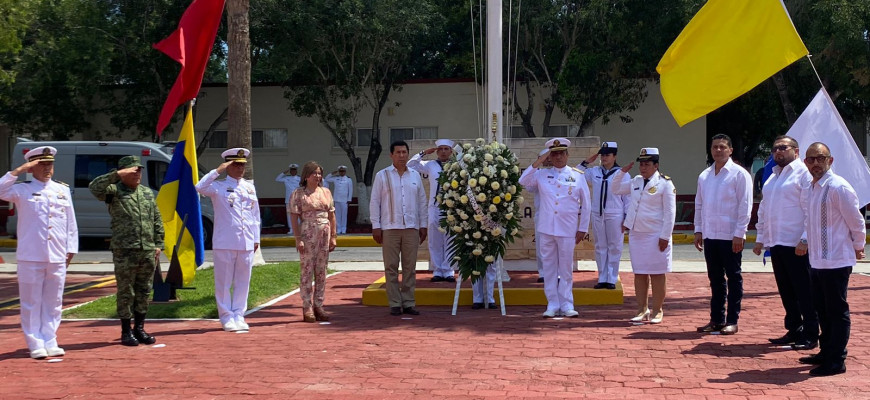 Autoridades de la Primera Zona Naval y del Gobierno de Matamoros celebran “Día de la Marina Nacional”
