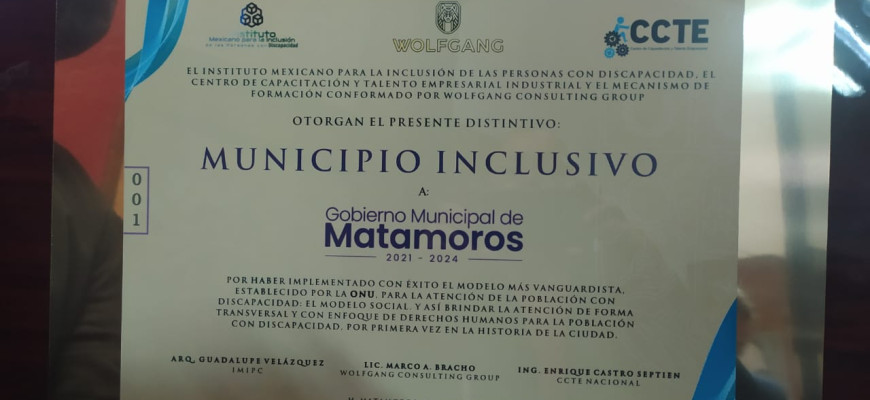 Hecho histórico; Matamoros se convierte en líder en Tamaulipas al recibir distintivo como Municipio 