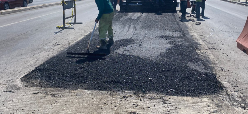 Son permanentes trabajos de pavimentación y bacheo por parte del Gobierno de Matamoros
