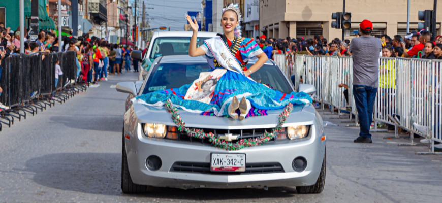 Conmemoran en Matamoros Aniversario de la Revolución Mexicana con espectacular desfile