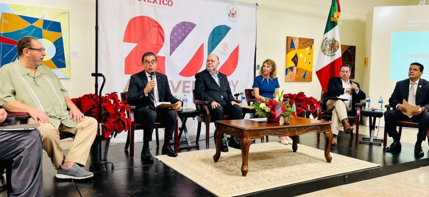 Destaca Carlos Ballesteros sólida relación entre México y EU, al conmemorar los 200 años de relacion