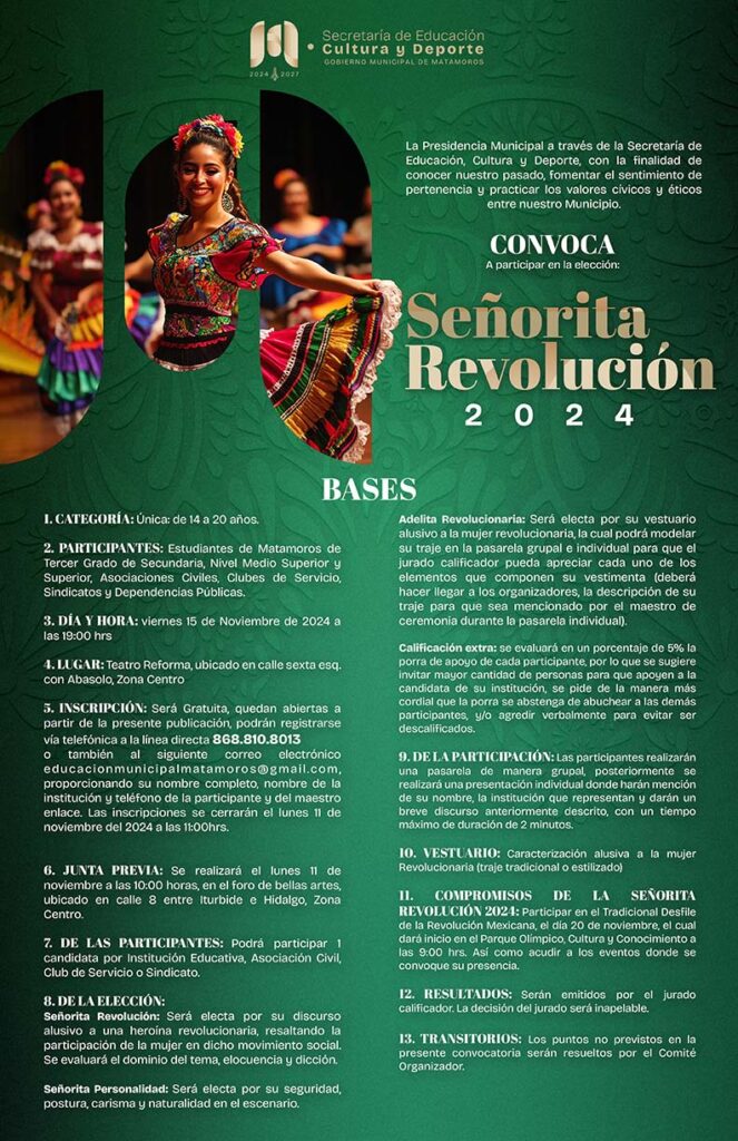 Convocatoria Señorita Revolución 2024