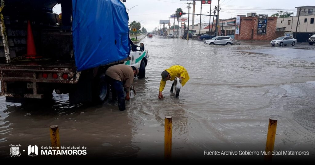 Activan comité de contingencia en Matamoros tras intensas lluvias