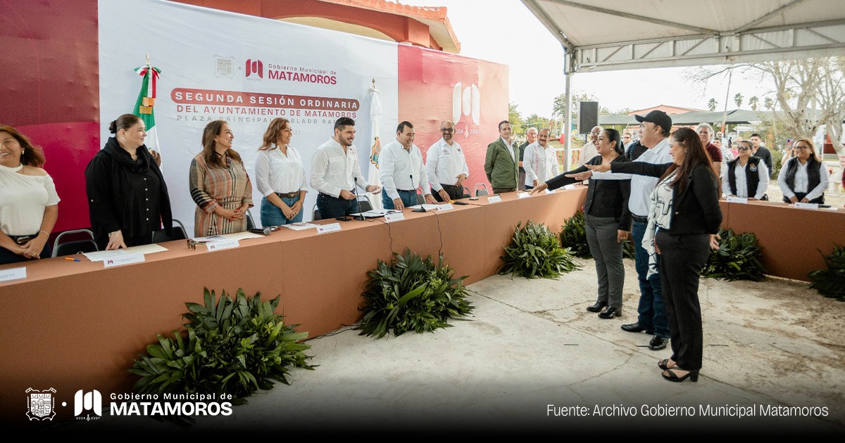 Cabildo de Matamoros toma protesta a los nuevos delegados municipales de los Poblados Control, Ramírez y Sandoval