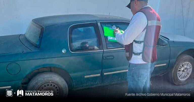 Gobierno de Matamoros refuerza retiro de vehículos abandonados en las calles