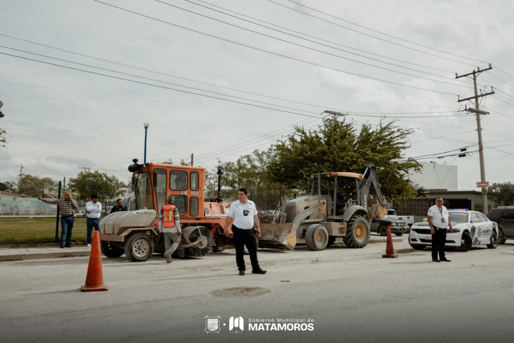 Matamoros avanza: Inician obras de pavimentación en Lomas de San Juan y Electricistas Sur