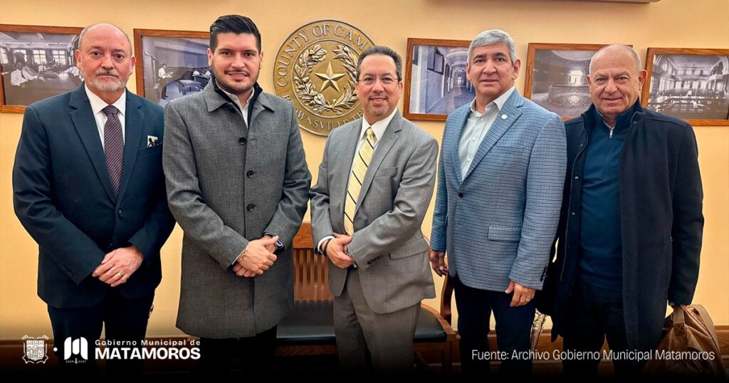 Se reunió el Presidente Municipal Alberto Granados con Eddie Treviño Jr, juez del Condado de Cameron