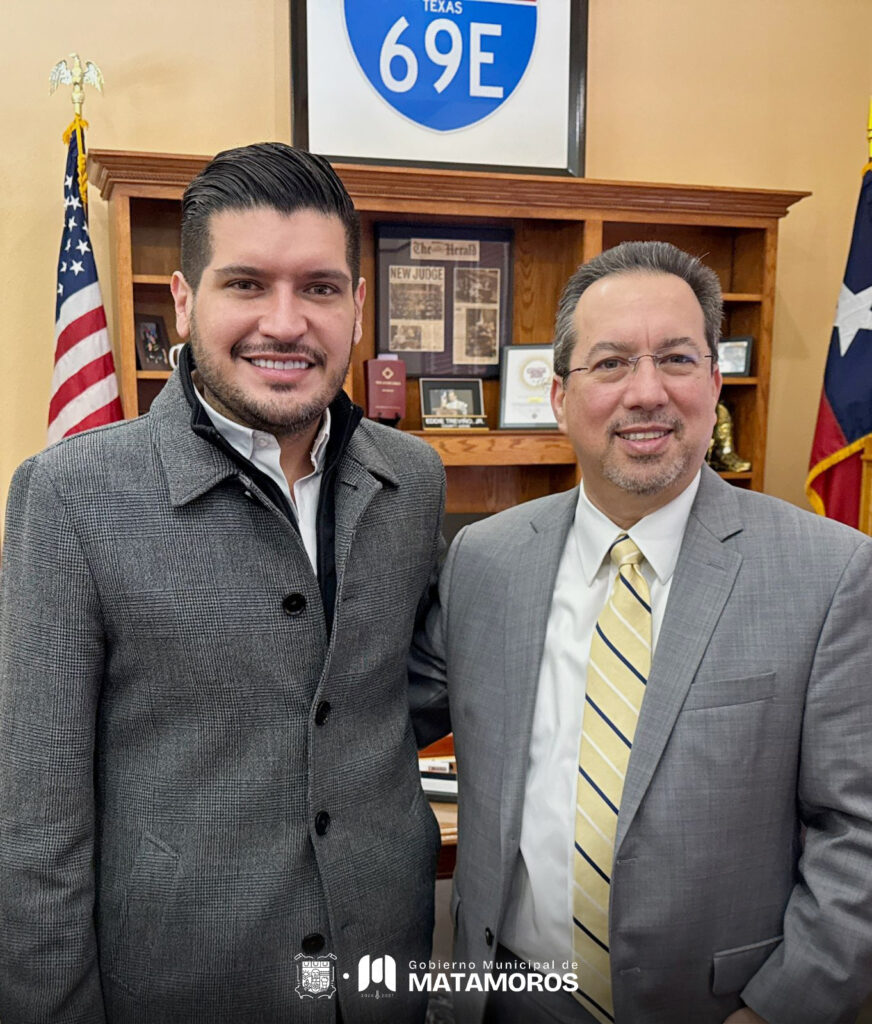 Se reunió el Presidente Municipal Alberto Granados con Eddie Treviño Jr, juez del Condado de Cameron