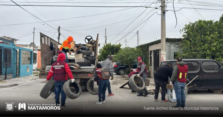 Retira Gobierno de Matamoros 14 toneladas de Basura en Valle Real