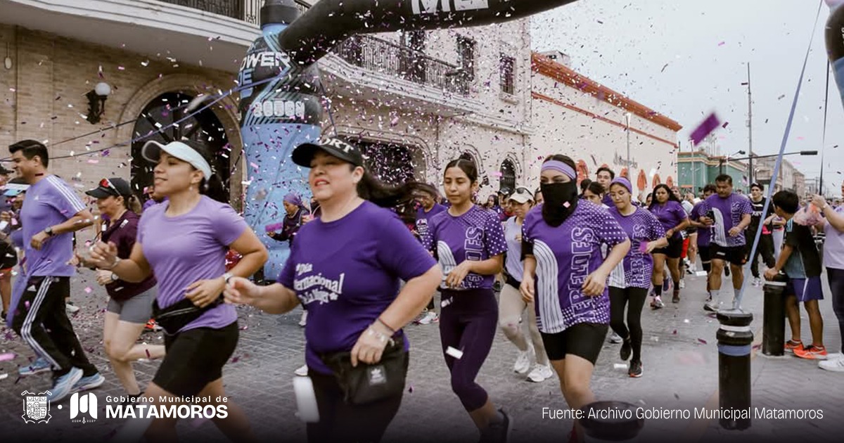 Impulsa Gobierno de Matamoros equidad de género con la Carrera 5K "Juntas Somos Más Fuertes"