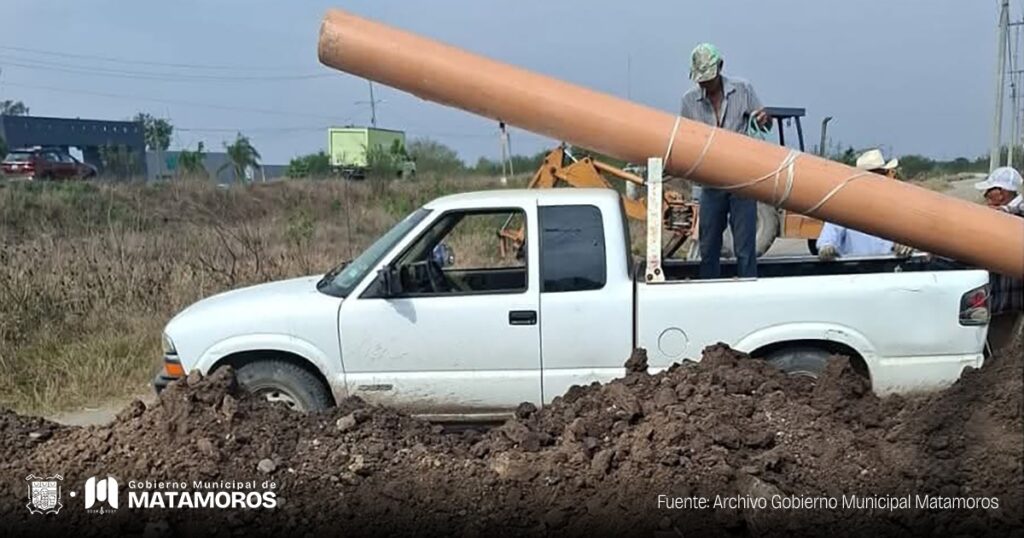 Mejoran infraestructura en el Ejido Guadalupe con instalación de desagüe