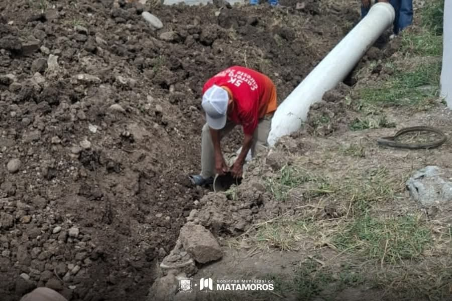 Mejoran infraestructura en el Ejido Guadalupe con instalación de desagüe