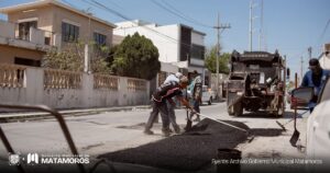 Se intensifica el mejoramiento vial en Matamoros