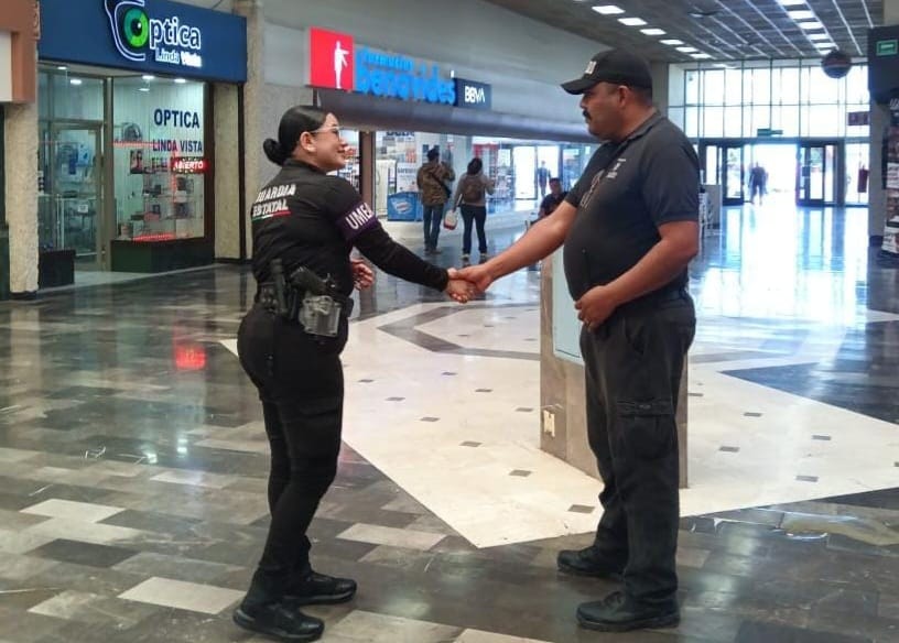 Vigila Guardia Estatal centros comerciales de Matamoros