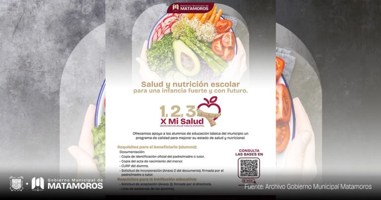 El Gobierno de Matamoros presenta el Programa 1,2,3 x Mi Salud