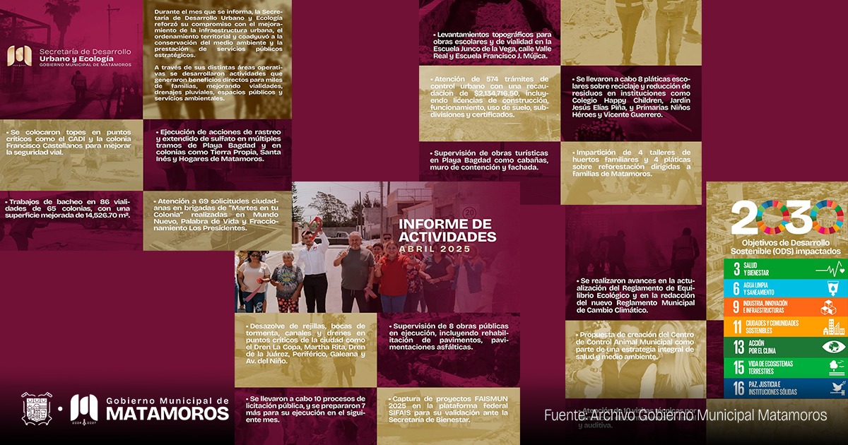 Gobierno Municipal de Matamoros Fortalece Infraestructura Urbana y Compromiso Ambiental