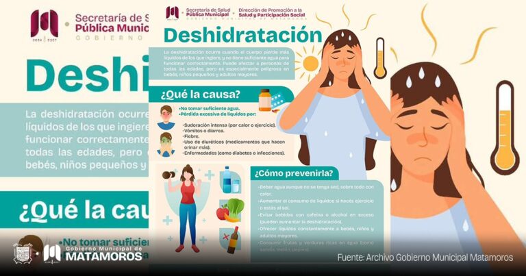 Gobierno de Matamoros exhorta a protegerse de la deshidratación en temporada de calor
