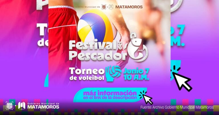 Invitan a participar en el Torneo de Voleibol del Festival del Pescador 2025