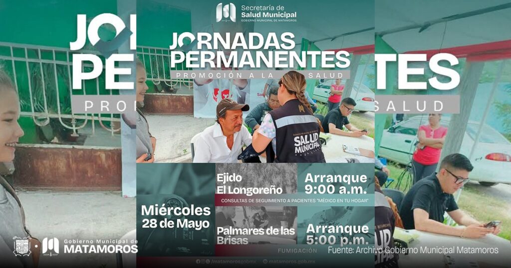Jornadas de promoción de la salud llegan hoy al ejido El Longoreño