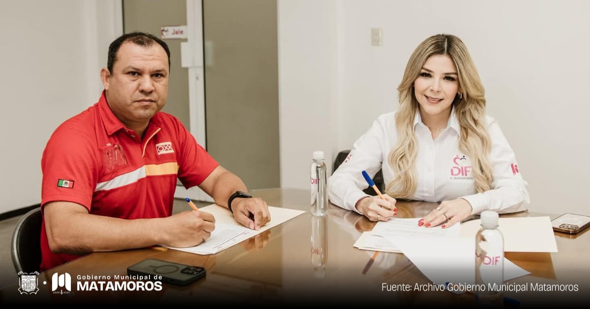 DIF Matamoros y Empresa Oxxo reafirman su compromiso con la firma de convenio para implementar el Programa “Huellas Mayores”