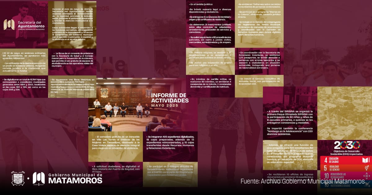 Gobierno de Matamoros fortalece la legalidad y promueve la inclusión social