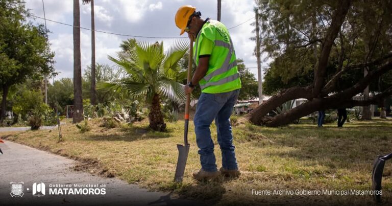 Beto Granados, realizó una supervisión de la Cuadrilla Renace en el área verde de la Unidad Habitacional Lázaro Cárdenas.