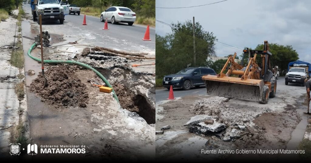 Gobierno municipal repara fuga de agua en la colonia Uniones