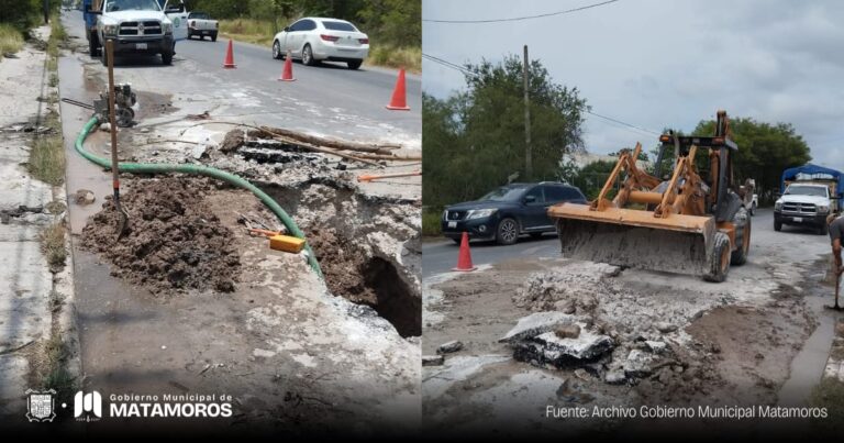 Gobierno municipal repara fuga de agua en la colonia Uniones