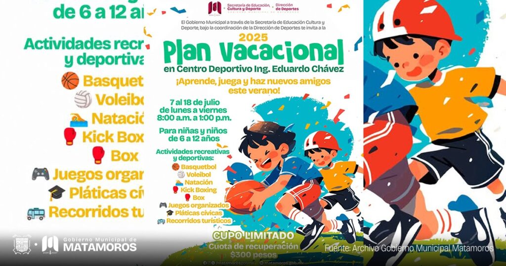 Centro Deportivo “Ing. Eduardo Chávez”, ya contempla un plan vacacional 2025