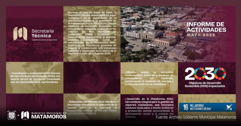 Gobierno Municipal de Matamoros fortalece planeación y transparencia
