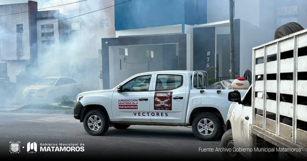 Gobierno de Matamoros intensifica trabajos de fumigación para proteger la salud de las familias