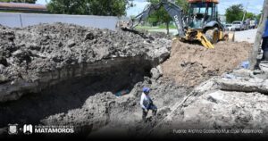 Gobierno de Matamoros mejora la presión sanitaria en la colonia Las Culturas