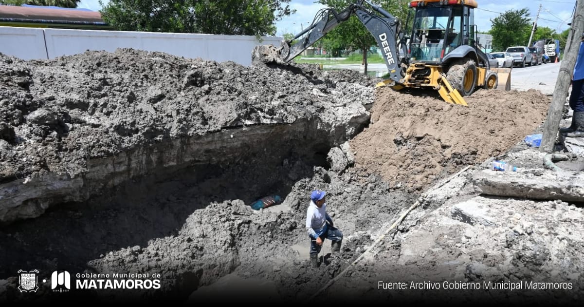 Gobierno de Matamoros mejora la presión sanitaria en la colonia Las Culturas