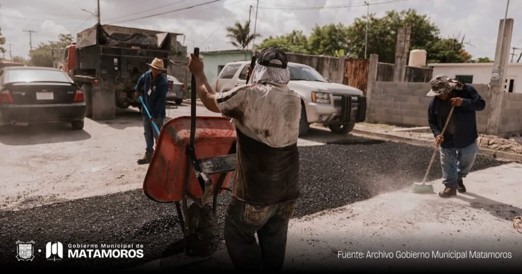 Mejoran vialidades en distintos sectores de Matamoros con acciones permanentes de bacheo