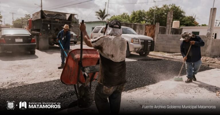 Mejoran vialidades en distintos sectores de Matamoros con acciones permanentes de bacheo
