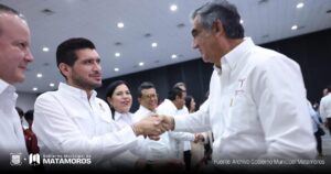 Asiste Presidente de Matamoros, a honores a la bandera junto al gobernador Américo Villarreal Anaya