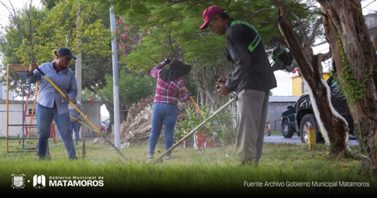 Continúa Gobierno de Matamoros con jornadas de limpieza en distintos puntos de la ciudad