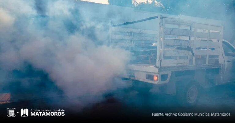 Continúan los trabajos de fumigación del Gobierno de Matamoros en colonias de Matamoros