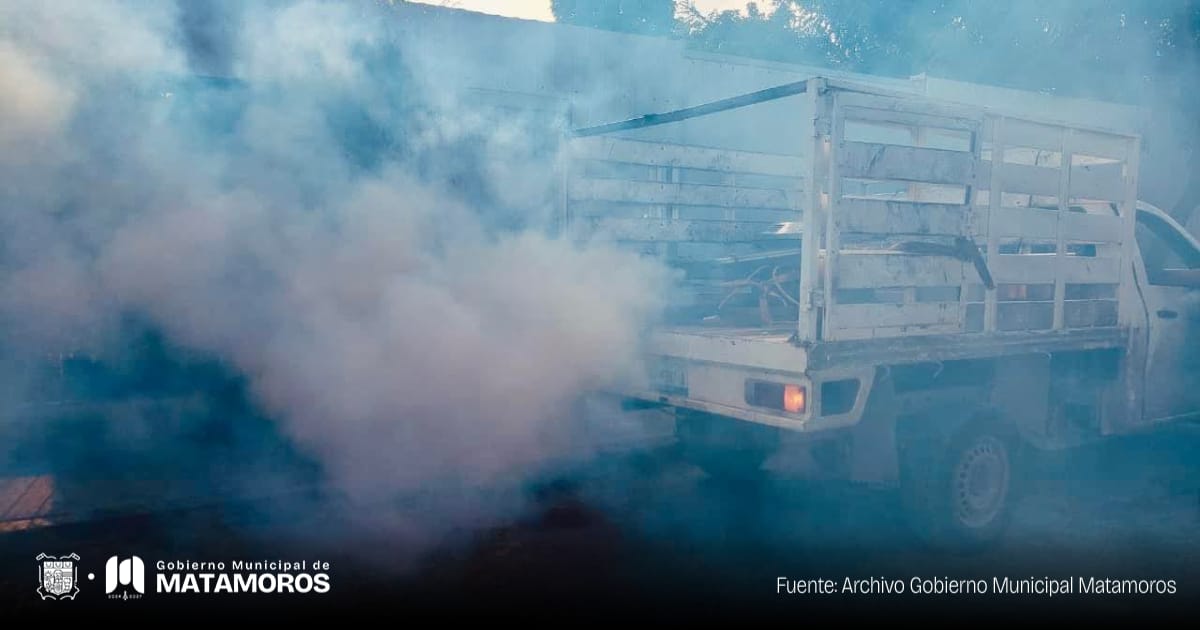 Continúan los trabajos de fumigación del Gobierno de Matamoros en colonias de Matamoros