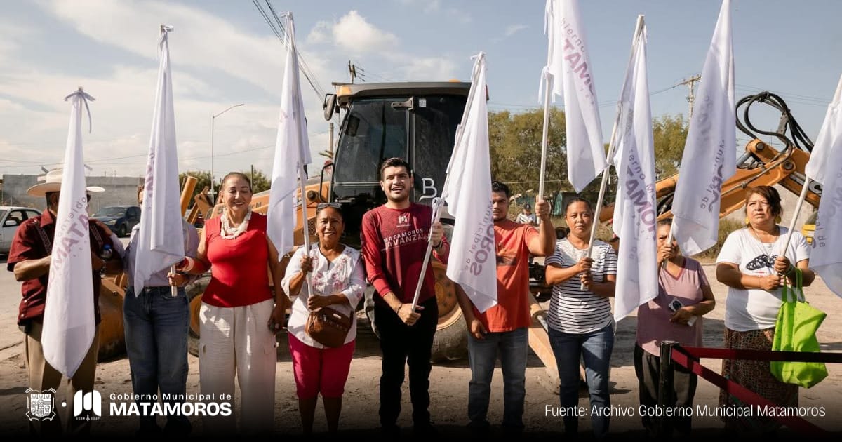 El Gobierno de Matamoros sigue cumpliendo arranca obra en la colonia Nueva Jerusalén