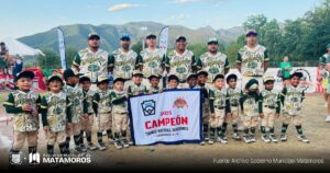 El gobierno de Matamoros felicita a la selección TEE BALL de Matamoros AC por coronarse Campeón Nacional