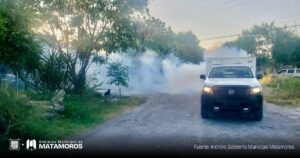 Fumigación intensiva en Matamoros para proteger la salud de las familias