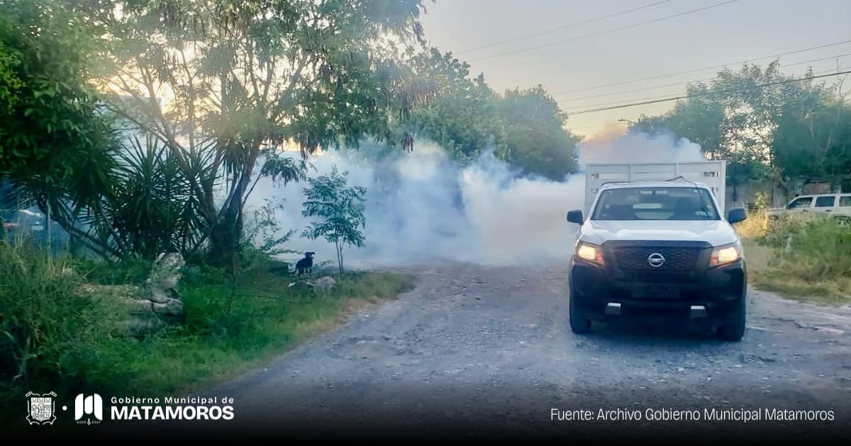 Fumigación intensiva en Matamoros para proteger la salud de las familias