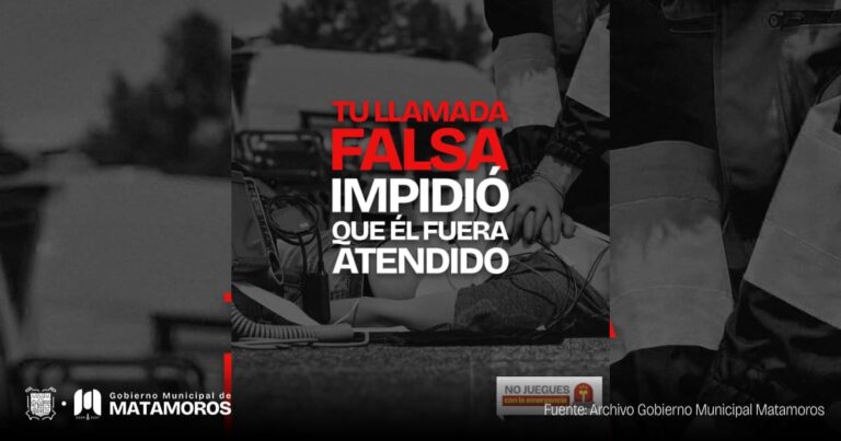 Gobierno de Matamoros lanza campaña de concientización sobre el uso responsable del 911