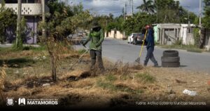 Gobierno de matamoros realiza labores de limpieza en la Colonia Universitaria y diversos puntos de la ciudad