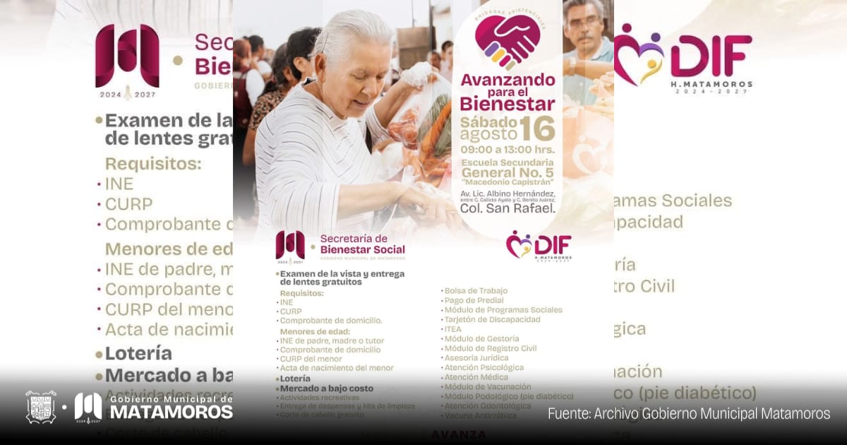 Nueva jornada de la brigada "Avanzando para el Bienestar" hoy en la colonia San Rafael