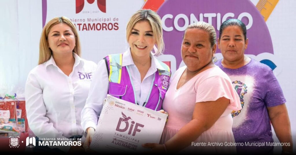 Continúa DIF Matamoros reforzando las acciones del programa de despensas “Voluntad de Ayudar a las Familias” para llegar hasta los hogares de sectores que se encuentran en la periferia