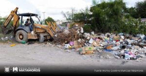 Eliminan basurero clandestino en la Colonia Paraíso para que brille Matamoros