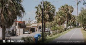 Gobierno de Matamoros rehabilita luminarias en el Bordo del Río Bravo