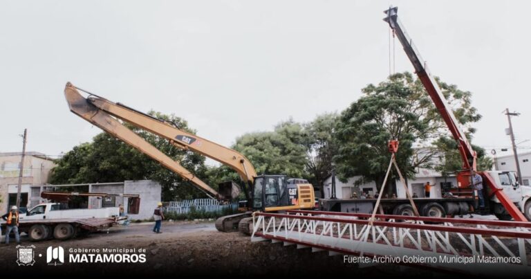 Impulsa gobierno de Matamoros la conectividad con nuevo puente peatonal en la Colonia Obrera
